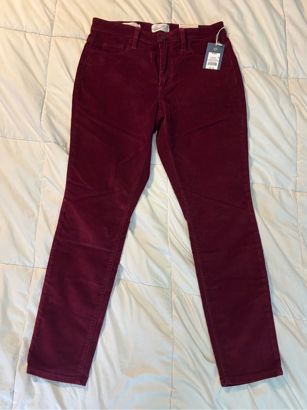 Target High-Rise Skinny Corduroy Pants in Burgundy